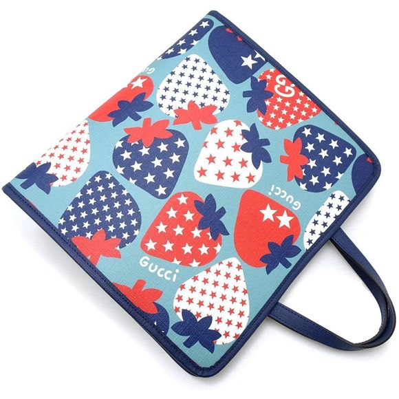 GUCCI Strawberry Star Tote 605614 Handbag 2022 SS Spring Summer Children's Ca... - Picture 4 of 10